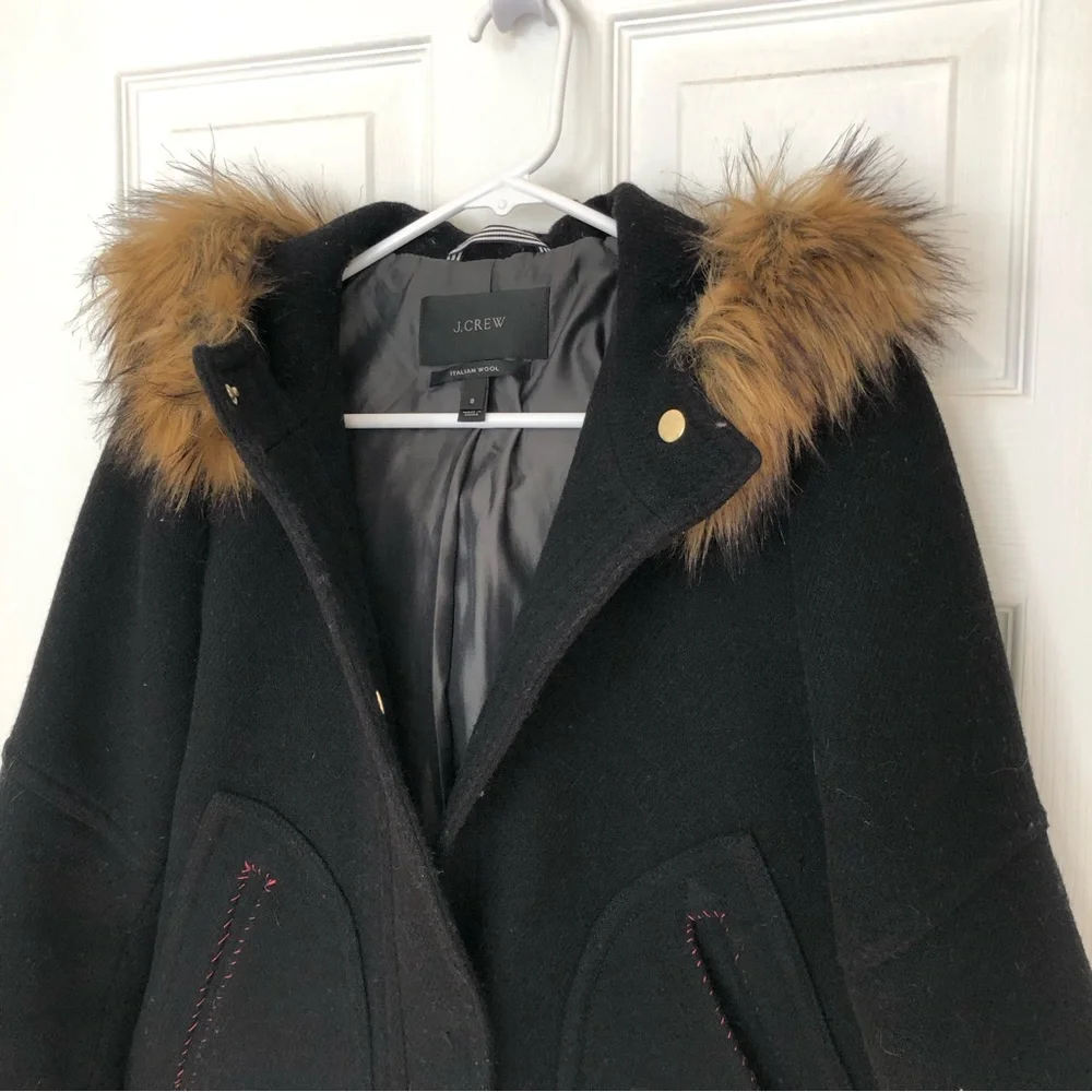 J Crew Altered Chateau Parka Italian Wool Coat - Picture 3 of 15